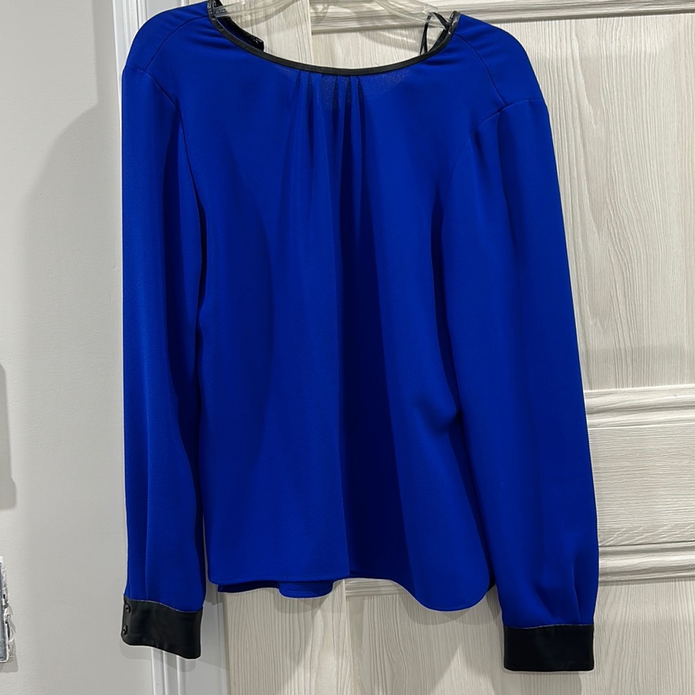 Zara blouse with leather cuffs